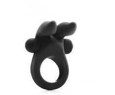 Shots Satisfyer Rabbit Intimate Ring Silicone Flexible Juodas