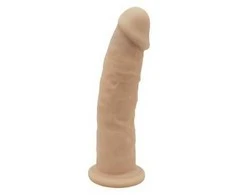 Silexd dildo su siurbtuku, tikroviškas, tvirtas penis, 19 cm