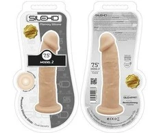 Silexd dildo su siurbtuku, tikroviškas, tvirtas penis, 19 cm