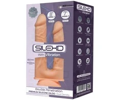 „Silexd“ dvigubo įsiskverbimo dildo su stipriomis vibracijomis poroms