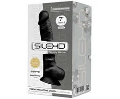 Silexd didelis juodas veninis dildo su siurbtuku 17,7 cm