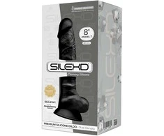 Silexd didelis storas juodas veninis penis su siurbtuku 20cm