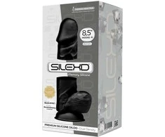 SILEXD - MODEL 1 REALISTIC PENIS PREMIUM SILEXPAN SILICONE Juodas 21,5 CM