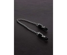Steel By Shots Shots Barrel Adjustable Intimate Clamps with Chain, Sidabrinis, Pair
