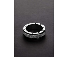 Steel By Shots COOL and KNURL Adjustable Silicone Ring 15x50mm with Ventilation System
