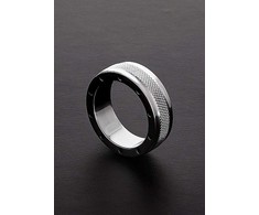 Steel By Shots COOL and KNURL Adjustable Silicone Ring 15x50mm with Ventilation System