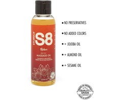 Stimul8 S8 S8 Relax Žalias Tea Massage Oil 125 ml - maitininantis Body Care Formula