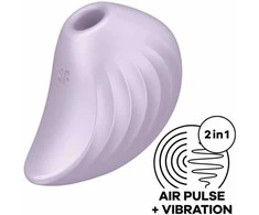 Satisfyer Pearl Diver Air Pulse Vibrator Double Motor, Rožinė, Compact