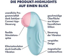 Satisfyer Tropical Tip Rechargeable Intimate Device with App Control, Rožinė