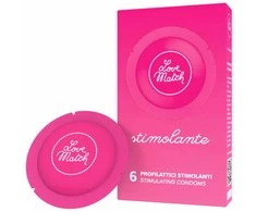 Love match prezervatyvai stimuliuojantys moterį, 6 vnt