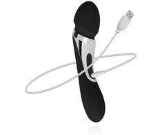 Sway Vibes Dual-Ended Wand Massager Juodas Rechargeable Atsparus vandeniui