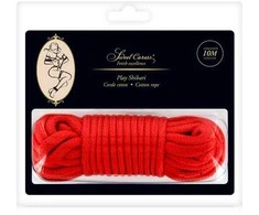 Sweet Caress SM BONDAGE ROPE Raudonas 10M (Dydis: T2)