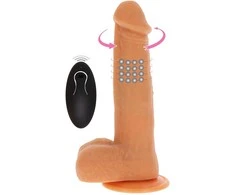 Get Real TOYJOY Besisukantys karoliukai vibruojantis dildo