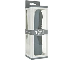 Get Real EasyToys Classic Juodas Silicone Vibrator 19.3cm Atsparus vandeniui Multi-Speed