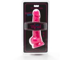 Rožinė Get Real Happy Dicks Intimate System 19 cm Rožinė PVC with Suction Base
