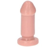Toyz4Lovers Mėsos spalvos guminis dildo, lygus su siurbtuku, 8 cm