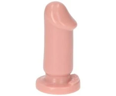 Toyz4Lovers Mėsos spalvos guminis dildo, lygus su siurbtuku, 8 cm