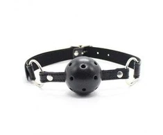 Toyz4Lovers Knebel-kvėpuojantis kamuoliukas (nero)