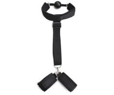 Toyz4Lovers Costrittivio Bondage Back Restraint+gag juodas