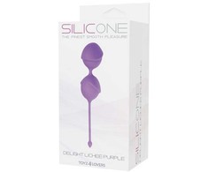 Toyz4Lovers Kulki-PALLINE DELIGHT PUSSY LICHEE SILICONE PURPLE