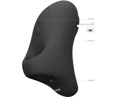 Vive By Shots VIVE Hana Juodas - Ergonomic Pulse Wave Rechargeable Finger Device