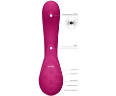 Vive By Shots VIVE Miki Pulse Wave Triple Motor Rožinė Intimate Device Silicone