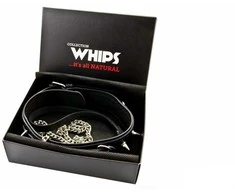Whips Collections Rinkinys pavadėlio apykaklė natūralios odos smeigės botagai