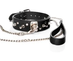 Whips Collections Odinė apykaklė vyrams smeigės bondage bdsm