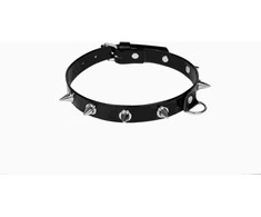 Whips Collections Bindings - WHIPS lakas, moteriška apykaklė su spygliukais, juoda