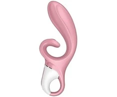 Satisfyer Hug Me bunny vibratorius Rožinė/Balta