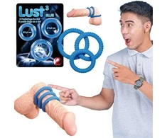 You2Toys Mėlyna Lust 3 Cock Rings mėlynas