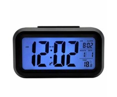 SATIS ZEGAR Z BUDZKIEM TERMOMETREM ELEKTRONICZNY CZYTELNY BUDZIK Baltas EB542W