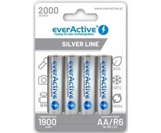 AA / R6 Ni-MH akumuliatoriai „everActive“ 2000mAh „Sidabrinis Line“ (4 vnt. dėžutė)