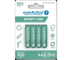 everActive Infinity paruoštas naudojimui 550mAh AAA akumuliatorius, 4 vnt.