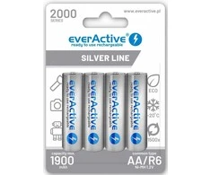 AA / R6 Ni-MH akumuliatoriai „everActive“ 2000mAh „Sidabrinis Line“ (4 vnt. dėžutė)