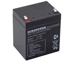 EUROPOWER EP serijos 12 V 5 Ah T1 AGM akumuliatorius (tarnavimo laikas 6–9 metai)