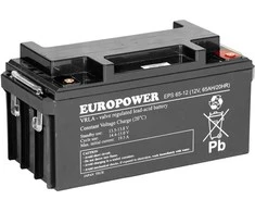 EUROPOWER AGM baterija EPS serija 12V 65Ah (tarnavimo laikas 8-12 metų)