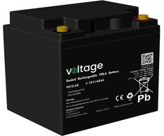 VOLTAGE AGM įtampos 12V 40Ah VE12-40 baterija (eksploatavimo trukmė 6-9 metai)