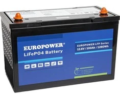 Akumuliatorius LiFePO4 EUROPOWER serii LFP 12,8V 100Ah Bluetooth (Żywotność ~4000 cykli)