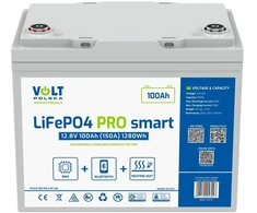 Akumuliatorius LiFePO4 Volt Polska PRO SMART 12,8V 100 Ah (150A) BMS BLUETOOTH + MATA GRZEWCZA