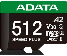 Atminties kortelė ATMINTIS Micro SDXC 512GB UHS-I UD512GUI3V30A2SP-RA1 ADATA