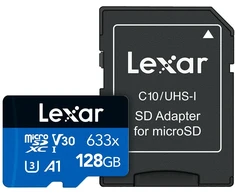 Atminties kortelė Karta pamięci Lexar micro SDXC 128 GB Mėlyna High-Performance