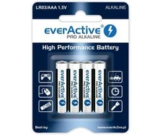 LR03 (AAA) „everActive Pro“ šarminės baterijos (4 vnt. lizdinėje pakuotėje)