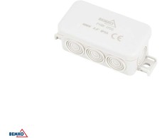 Bemko PUSZKA INSTALACYJNA NATYNKOWA 85x45x37MM IP55 8P JASNOSZARA E04-PI08-IP55