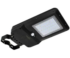 Bemko 15W LED gatvės šviestuvas su saulės baterija ir judesio davikliu, juodas, 4000K, IP65