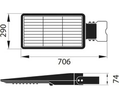 Bemko SOLARNA OPRAWA ULICZNA LED SOLGER 40W 6000LM 3000/4000/6000K IP65 Juoda CZ. PIR
