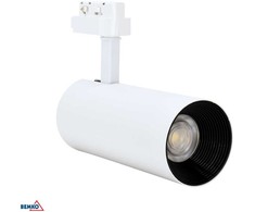 Bemko 30W LED akcentinis šviestuvas į 3 fazių bėgelį VERKO, baltas, 3000K