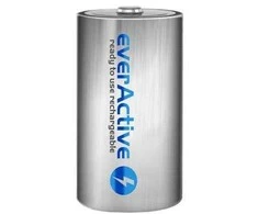 D / R20 Ni-MH everActive 5500 mAh Sidabrinis Line baterijos (2 vnt.)