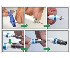Dipol IEC Cabelcon antenos kištukas, skirtas RG-6/Triset-113 kabeliui "Self-Install"