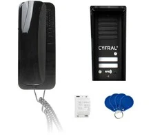 CYFRAL COSMO domofonas 2 nuomininkams juoda kasetė juodi domofono telefonai